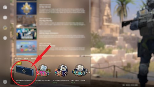 Screenshot showing you how to get the CS:GO Anubis Collection package