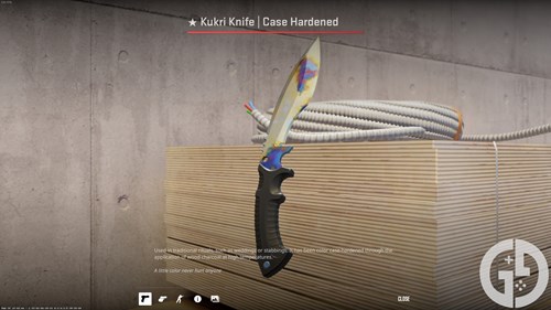 Image of the Kukri Case Hardened skin in CS2