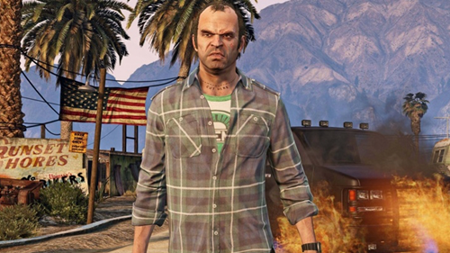 GTA V Trevor fire