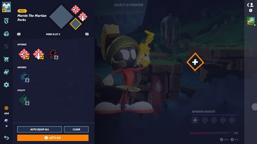 Marvin the Martian's perk list in MultiVersus