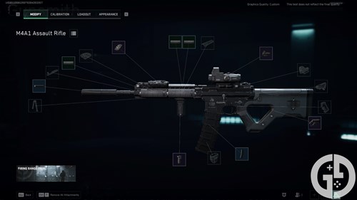 Image of the weapon inspect screen in Delta Force Hawk Ops