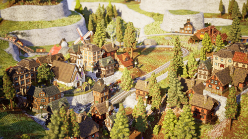 A gorgeous Voxel village in Station to Station.