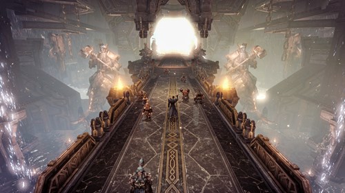 Lost Ark screenshot showing characters on a bridge