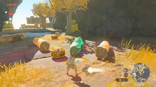 an image of Link using Ultrahand on building materials in Tears of the Kingdom