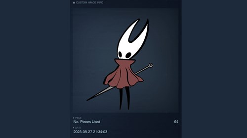 Image of the Hollow Knight Hornet decal in Armored Core 6