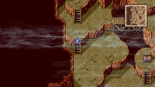 Screenshot of a cave in Final Fantasy IV