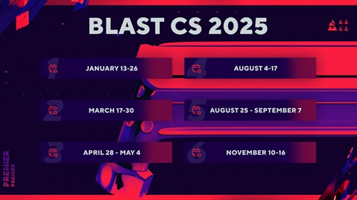 BLAST CS Schedule for 2025