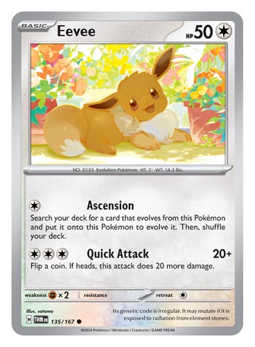 An Eevee card in Twilight Masquerade