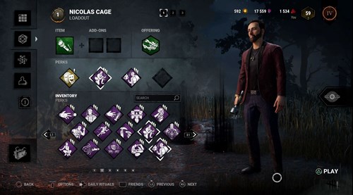 The Adept Build, one of the best builds to run on Nicolas Cage in Dead by Daylight