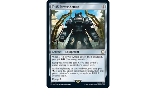 Power Armor in Fallout Magic The Gathering set