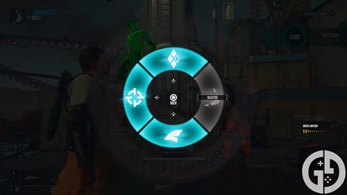 Image showing the character change wheel in Suicide Squad