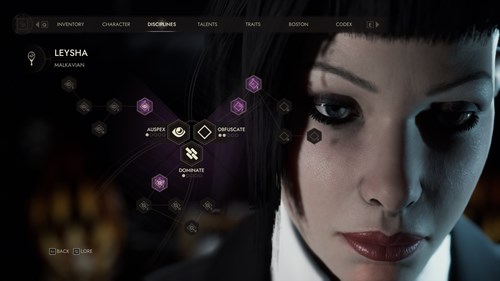 VTM Swansong Profiles And Disciplines specific for Leysha