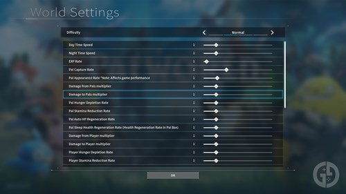 Palworld custom difficulty