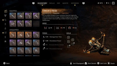 Horizon Forbidden West Legendary Weapons - Tinkers Pride