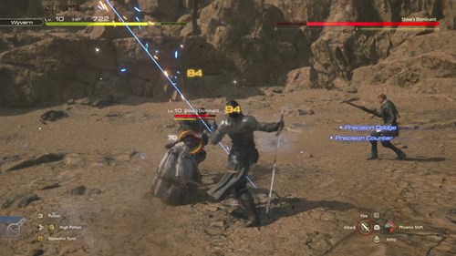 Image of combat with Shiva's Dominant in Final Fantasy 16