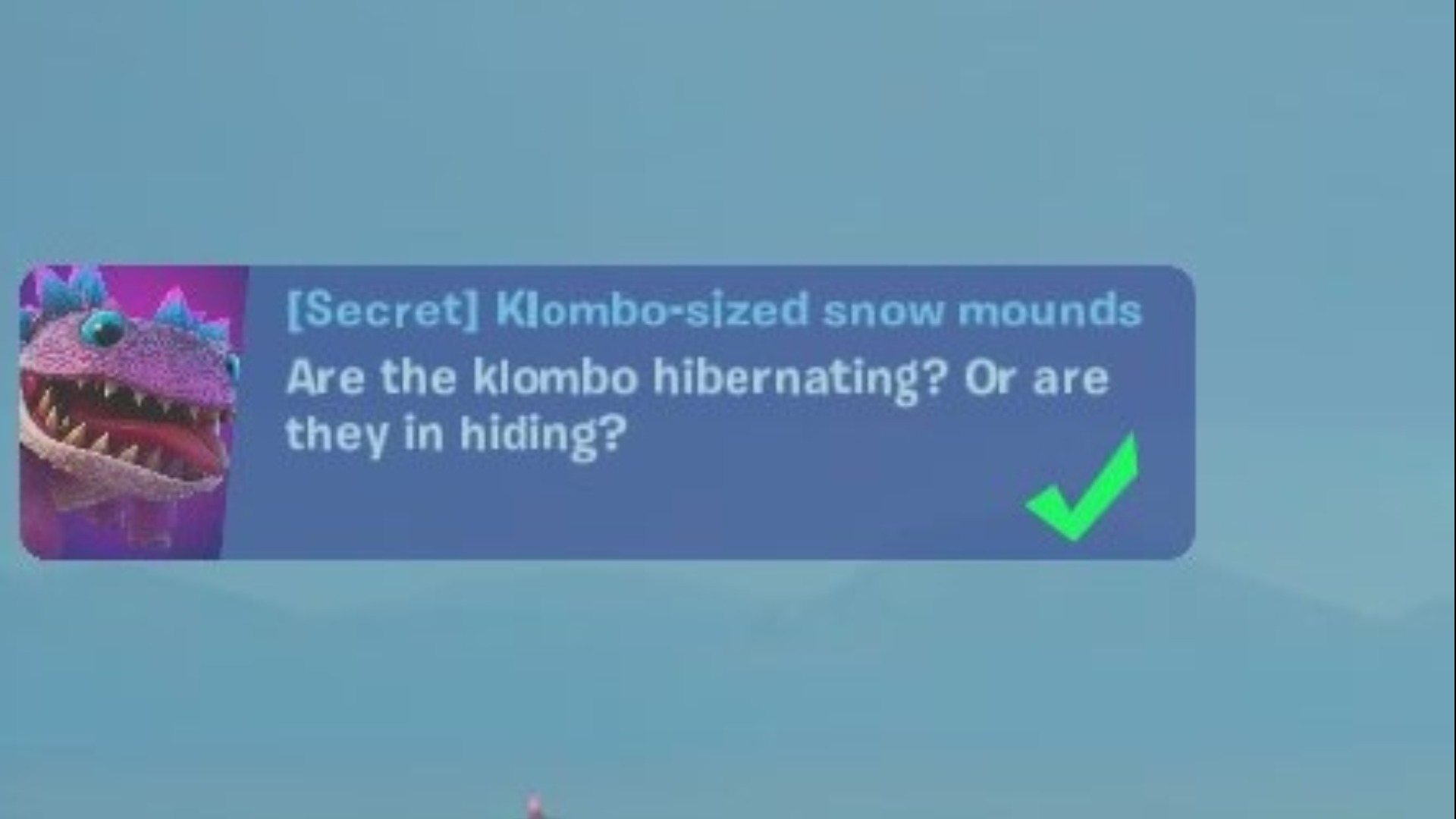 Fortnite Secret Klombo Questのために雪の塚を見つける方法