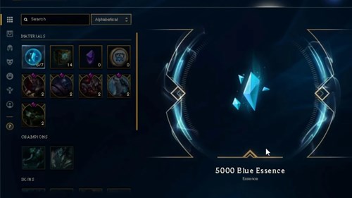 Blue Essence inventory in League of Legends