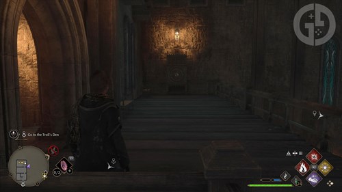 The Daedalian Key location in the Clock Tower Courtyard