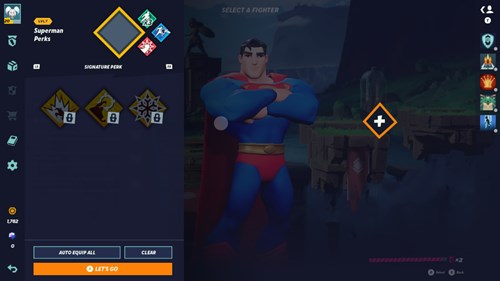 Superman's perk list in MultiVersus.