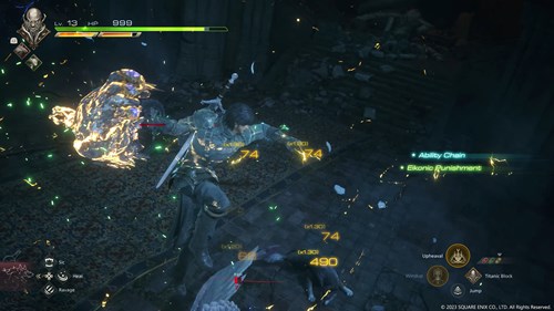 Image of one of Titan's Eikonic abilities in Final Fantasy 16