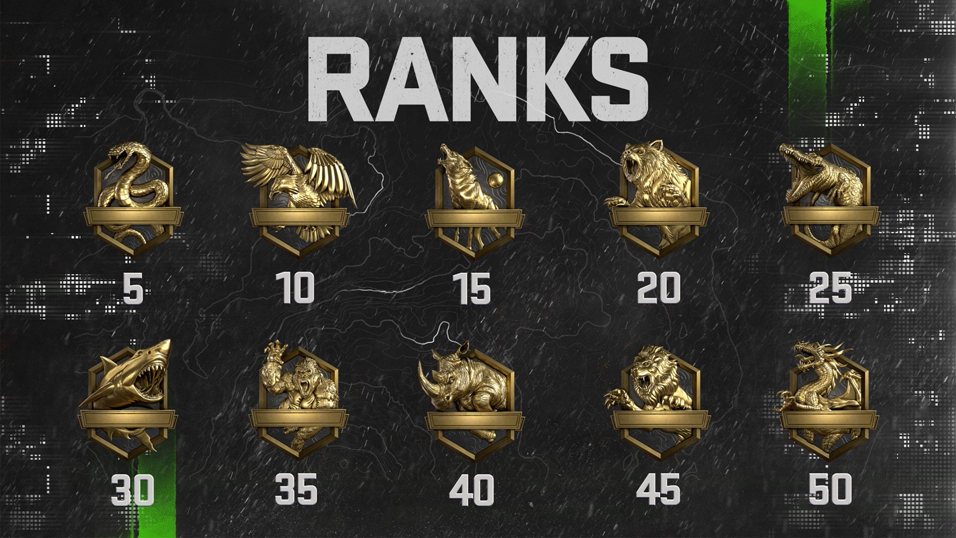 image of the ranks in MW2 ranked play