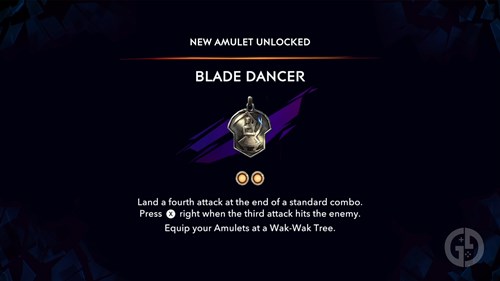 Blade Dancer amulet in Prince of Persia: The Lost Crown