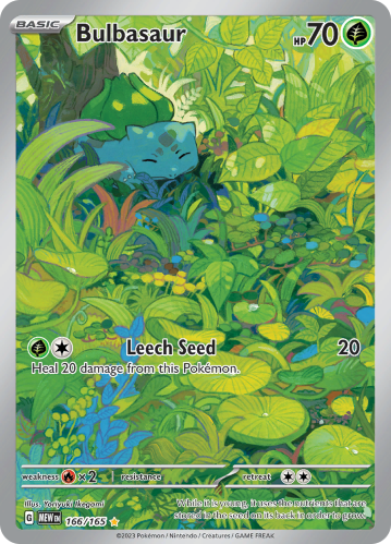 Bulbasaur's illustration rare card.