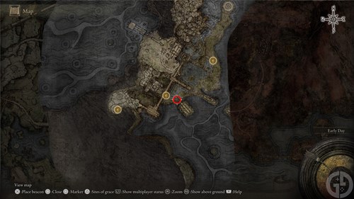 The Siofra River map fragment in Elden Ring