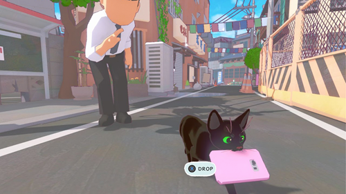 The titular kitty steals a phone in Little Kitty, Big City.