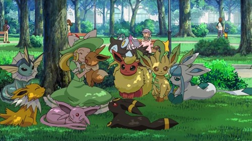 Eeveelutions in the Pokemon anime