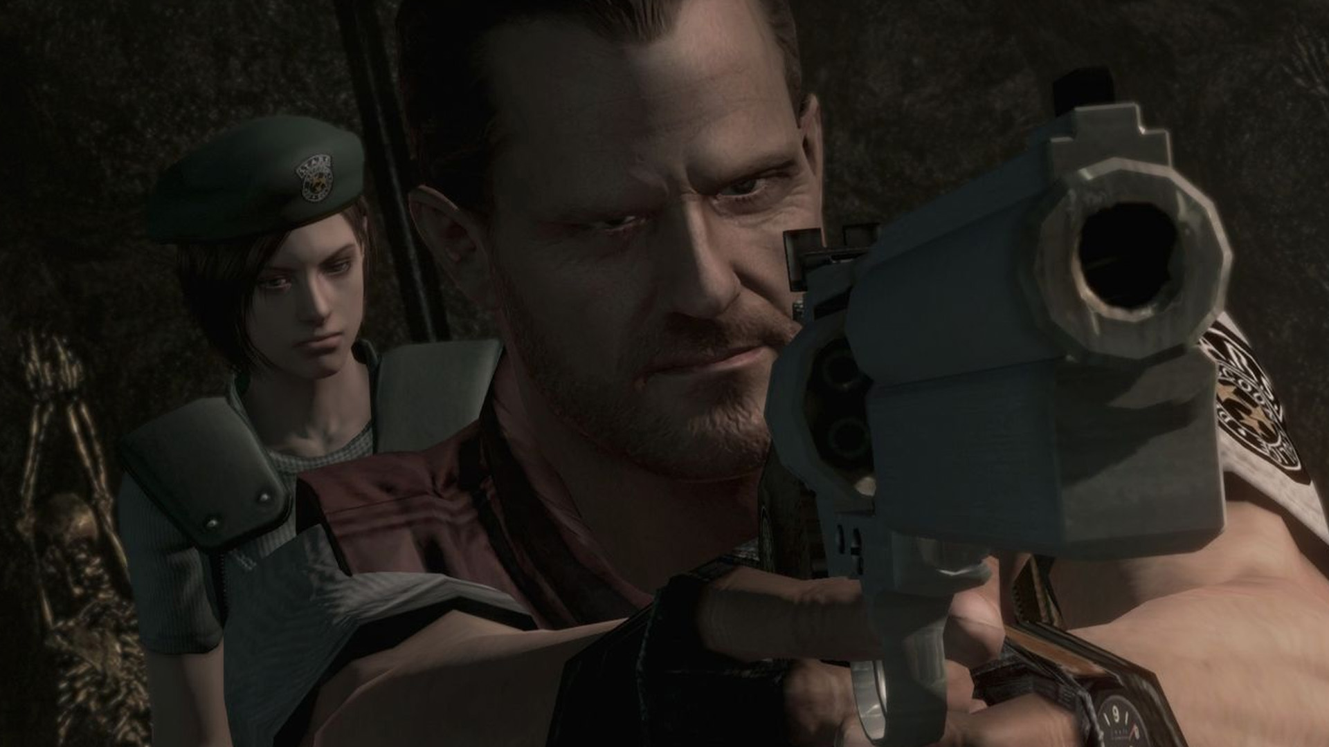 Barry and Jill in the Resident Evil Remake 2002