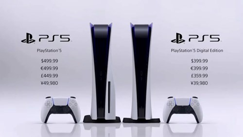 The prices and sizes of the PS5 consoles