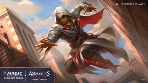 Assassin's Creed Magic The Gathering Crossover Key Art