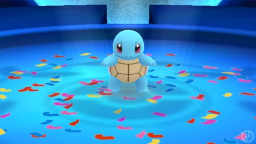 Squirtle appearing in a PokeStop Showcase in Pokemon Go