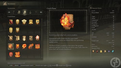 Catch Flame Incantation in Elden Ring