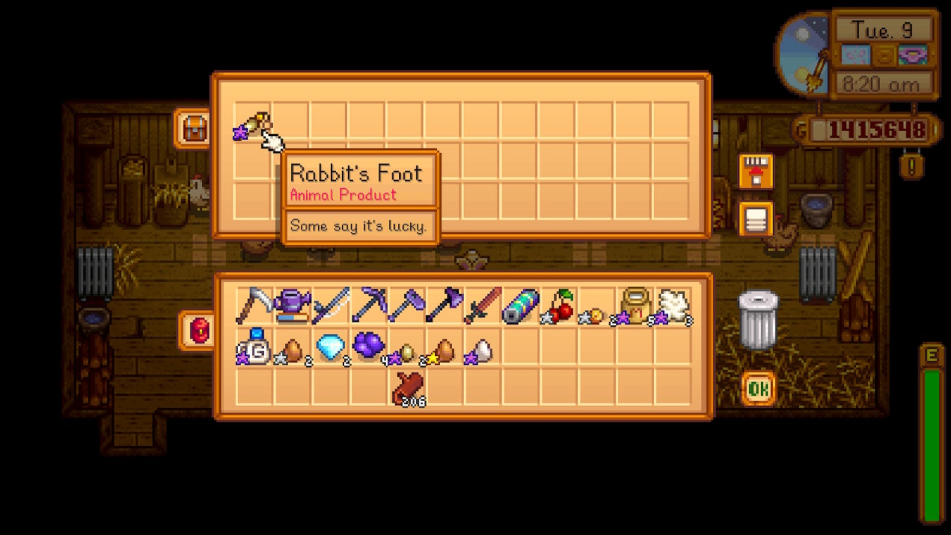 Rabbit Foot in Stardew Valley