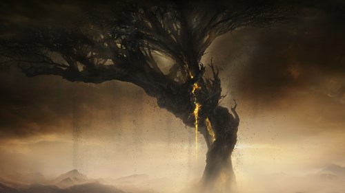 Image of an Erdtree in the Elden Ring Shadow of the Erdtree key art