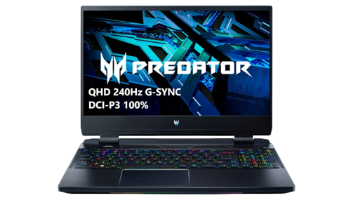 Screenshot of an Acer Predator Helios 300 laptop