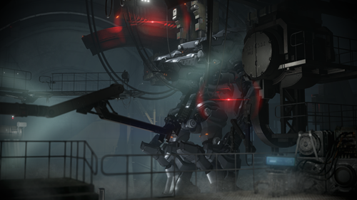 Armored Core 6 screenshot showing an interior environment