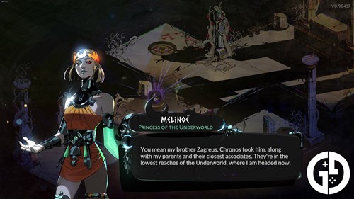 Melinoe talking about Zagreus