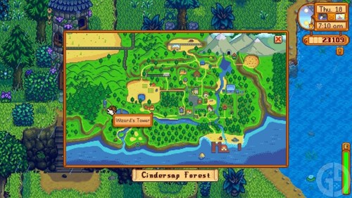 Map in Stardew Valley