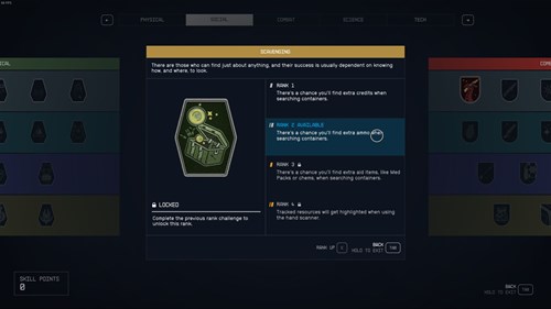 the Scavenging skill in Starfield