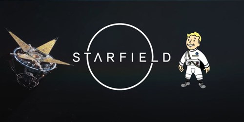 Starfield poster with Vault Boy