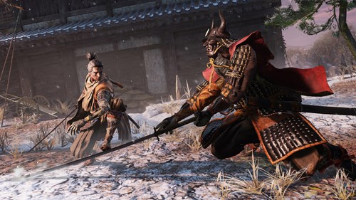 Sekiro deflecting a boss's attack in Sekiro: Shadows Die Twice