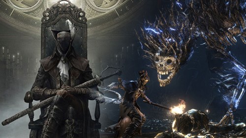 Bloodborne throne and boss battle