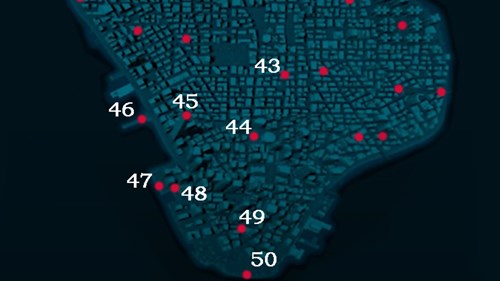 Map of Financial District locations