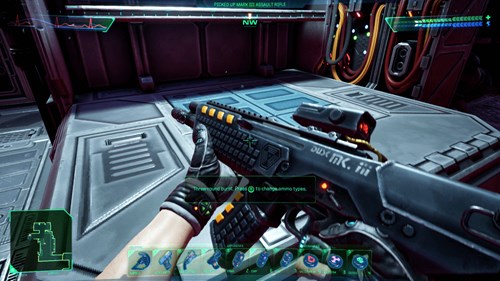 Holding a gun in System Shock Remake