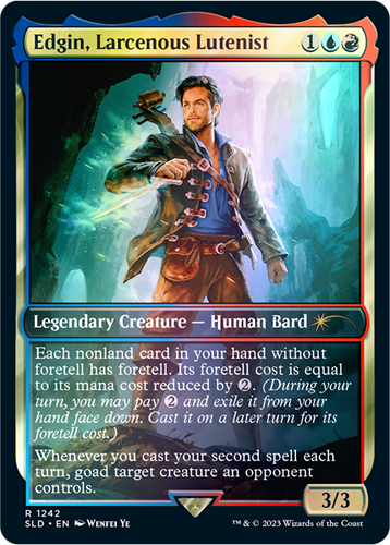 Edgin, Larcenous Lutenist DnD Magic the Gathering card