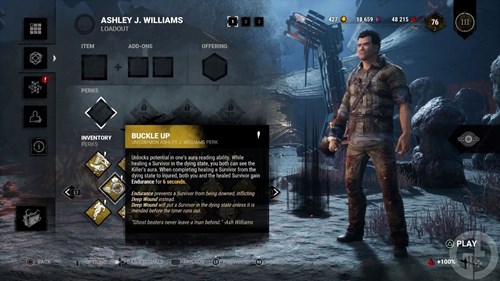 Ash Williams and his Survivor Perk, Buckle Up in DBD