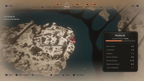 image of the Assassin's Creed: Mirage 'A Holy Hoard Enigma' solution location